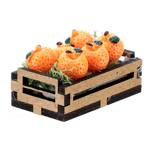 Orange box in wood for 10-16 cm Nativity scene 3