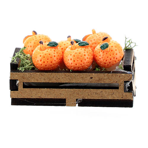 Caixa de laranjas madeira para presépio com figuras de 10-16 cm de altura média 1