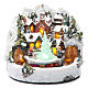 Animated Christmas village houses with train 20x20 cm s1