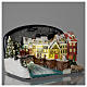 Villaggio di Natale casette con ponte resina 30x25x30 cm s4
