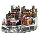 Animated Christmas village with train 35x25x20 cm s1