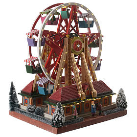 Roda gigante cenário natalino musical 30x25x30 cm