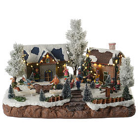 Winterszenen: Weihnachtsszene Spielplatz mit Musik 35x25x25cm Winterszenen: Weihnachtsszene Spielplatz mit Musik 35x25x25cm