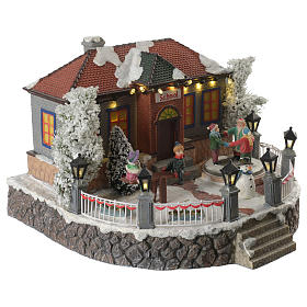 Villaggi Natalizi: Scuola villaggio invernale musicale 25x25x15 cm