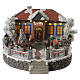Winter village school with music and playground 25x25x15 cm s1