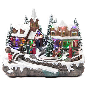 Winterszenen: Weihnachtsszene mit Tannenbaum und Licht 30x15x20cm Winterszenen: Weihnachtsszene mit Tannenbaum und Licht 30x15x20cm