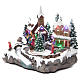 Christmas village with lights and movement 30x15x20 cm s2
