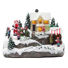 Winterszenen: Weihnachtsszene mit Nikolaus 25x15x15cm Winterszenen: Weihnachtsszene mit Nikolaus 25x15x15cm