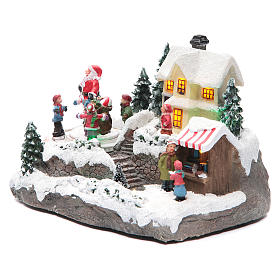 Winterszenen: Weihnachtsszene mit Nikolaus 25x15x15cm Winterszenen: Weihnachtsszene mit Nikolaus 25x15x15cm