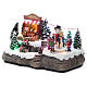 Christmas village with Ring a Ring-o' roses game and snowman  25x15x15 cm s2
