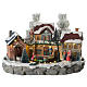 Winter village with moving train  35x20x25 cm s1