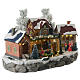 Winter village with moving train  35x20x25 cm s3