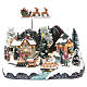 Winter village with Father Christmas's sleigh 30x25x25 cm s1