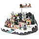Winter village with Father Christmas's sleigh 30x25x25 cm s2
