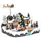 Winter village with Father Christmas's sleigh 30x25x25 cm s3