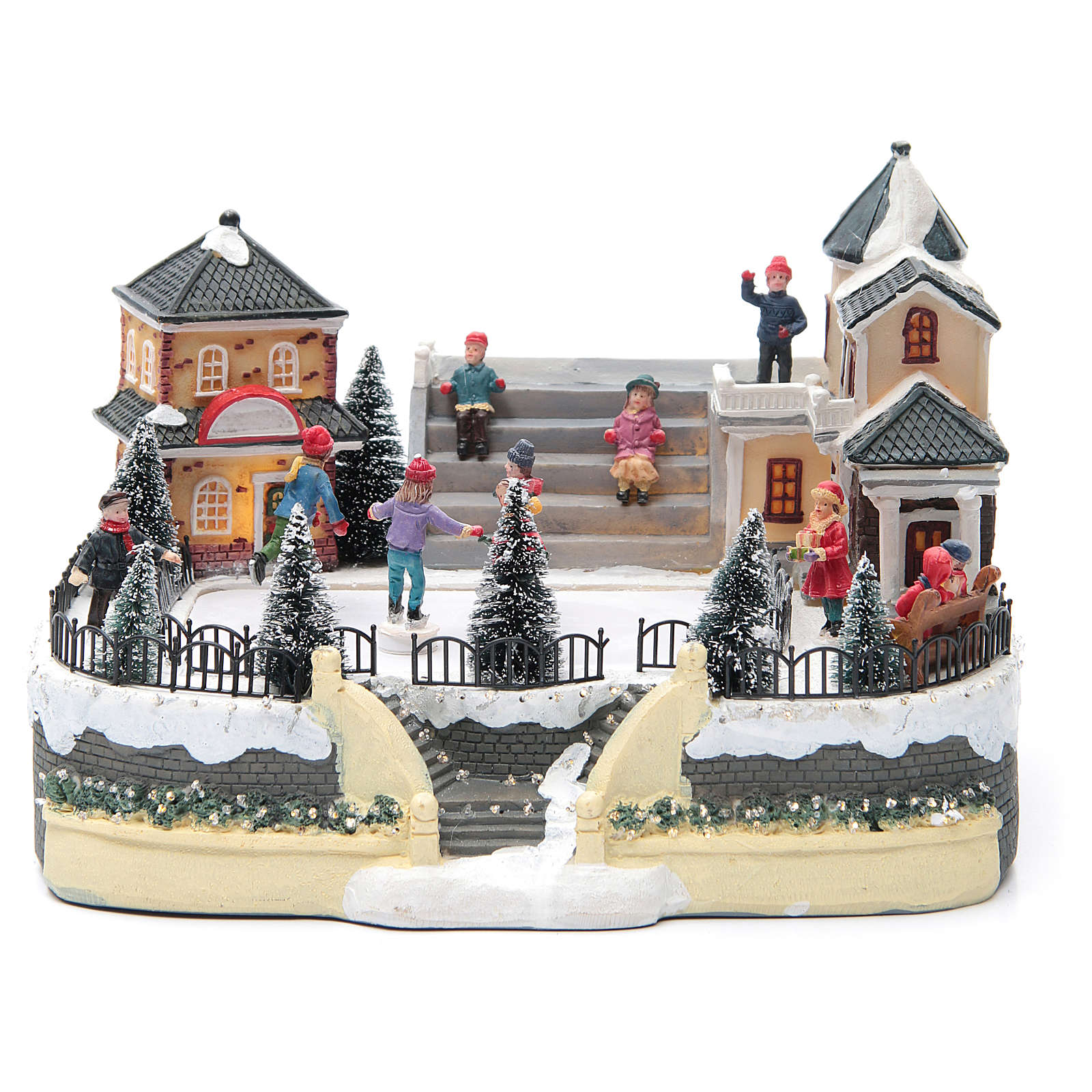 ice skaters for Christmas village 20x20x20 cm with | online sales on