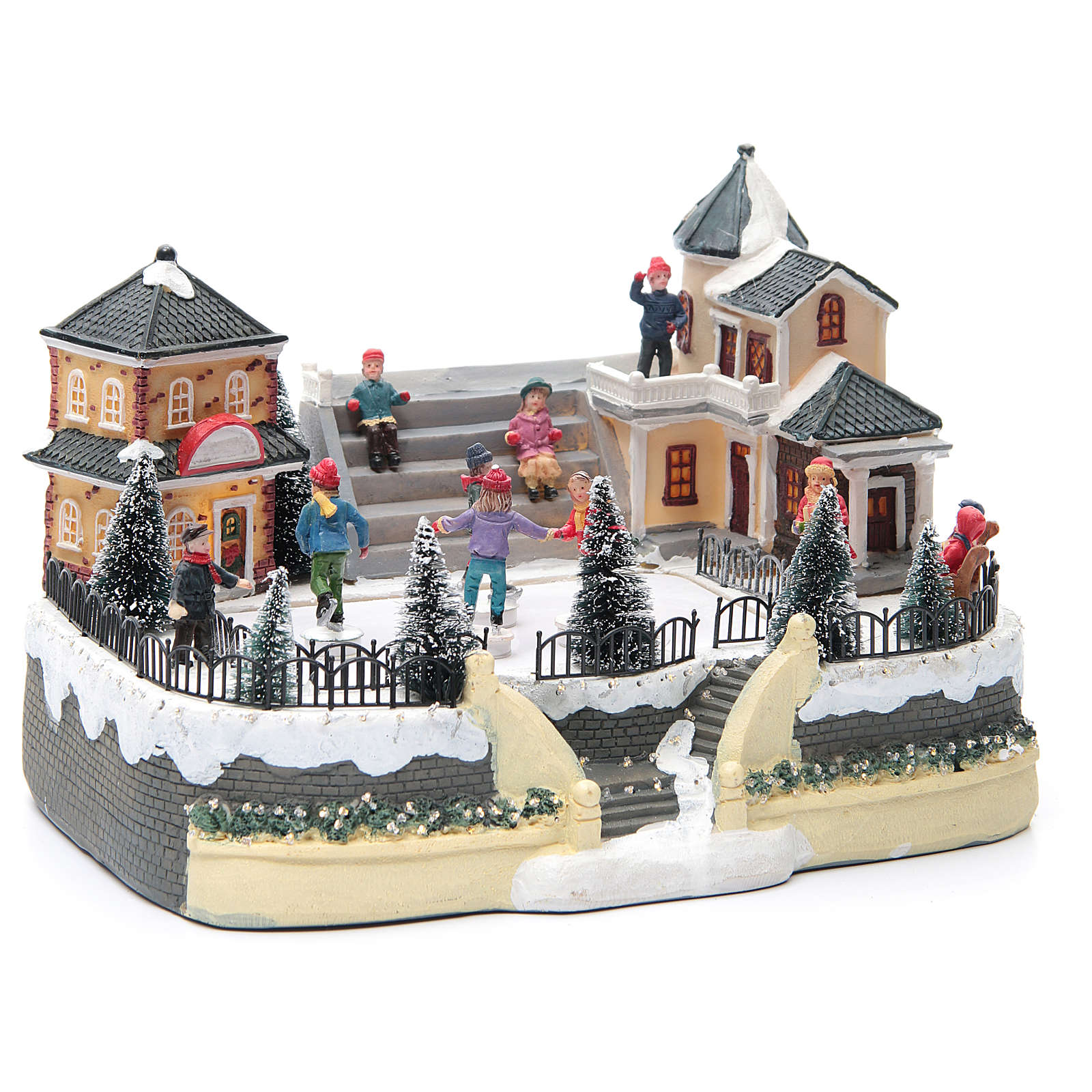 ice skaters for Christmas village 20x20x20 cm with online sales on