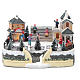 ice skaters for Christmas village 20x20x20 cm with lights and music s1