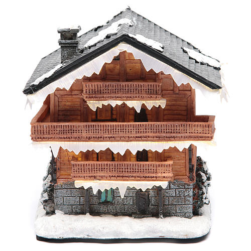 Chalet villaggio natalizio 20x20x20 cm 1