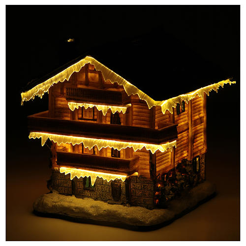 Chalet villaggio natalizio 20x20x20 cm 5
