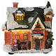 Weihnachtsszene Haus mit Schnee 15x10x15cm s1