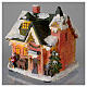 Weihnachtsszene Haus mit Schnee 15x10x15cm s3