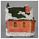 Little house covered with snow for winter village 15x10x15 cm s5
