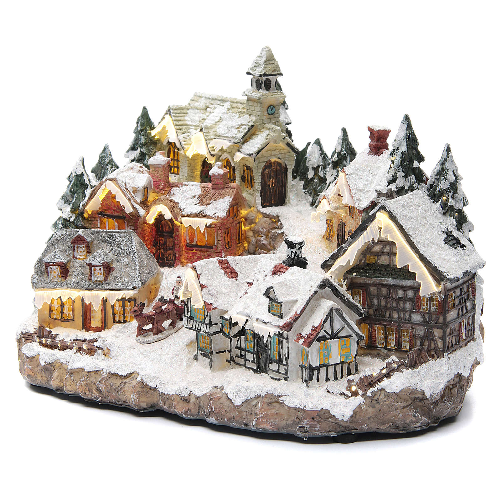 Village Noël avec église 30x20x20 cm  vente en ligne sur HOLYART