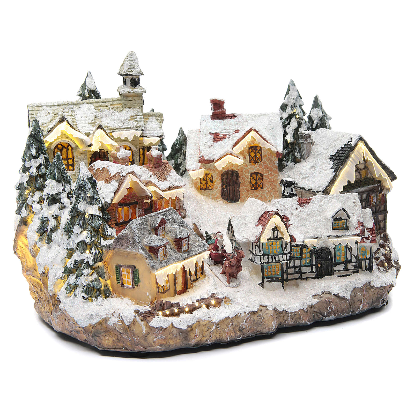 Village Noël avec église 30x20x20 cm  vente en ligne sur HOLYART