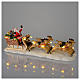 Santa Claus on his sleigh for Christmas village 17x5x6 cm s2
