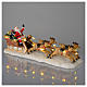 Santa Claus on his sleigh for Christmas village 17x5x6 cm s4