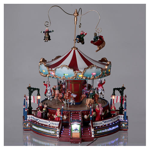 Winter moving merry-go-round 25x30x25 cm 2