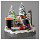 White winter village with moving train 20x20x20 cm s2