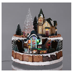 Villaggi Natalizi: Scena invernale con illuminazione e melodia 25x20x25 cm