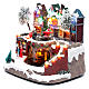 Villaggio natalizio con trenino in movimento 25x25x20 cm s2