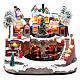 Christmas village with moving train 25x25x20 cm s1