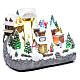 Moving Christmas ski slope with tree 25x30x15 cm s3