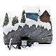 Moving Christmas ski slope with tree 25x30x15 cm s5