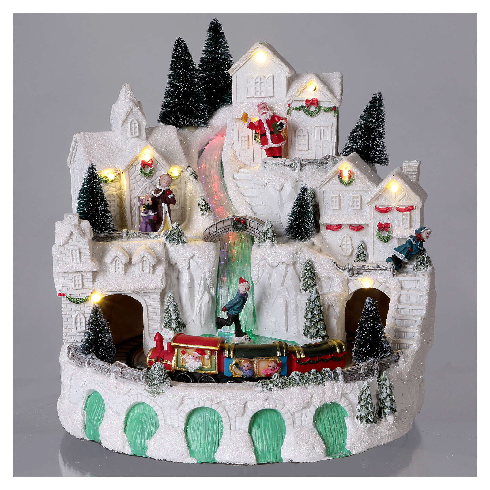 White Christmas village with music 25x25x25 cm | online sales on ...