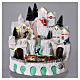 White Christmas village with music 25x25x25 cm s2