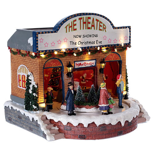 Teatr bożonarodzeniowy z muzyką i oświetleniem 25x25x20 cm 4