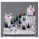 Christmas village with cable car 30x30x15 cm s2