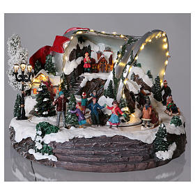 Villages de Noël miniatures: Scène cloche de Noël 25x35x40 cm