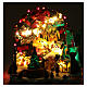 Scène Noël avec lumières et train en mouvement 30x30x25 cm s4