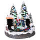 Christmas village with moving train and photographer  20x20x20 cm s1