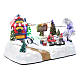 Moving christmas village with playground, led lights and music 20x25x15 cm s3