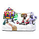 Villaggio natalizio parco giochi movimento led musica 20x25x15 cm s1
