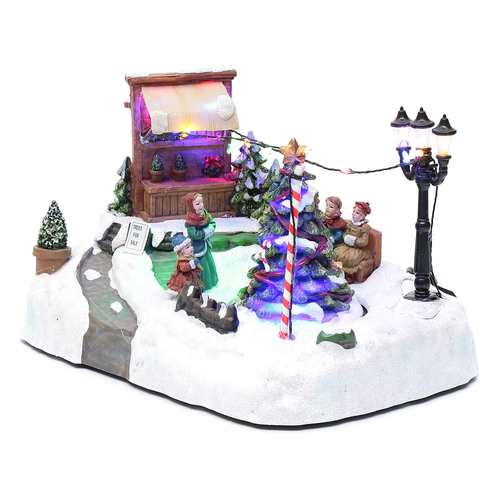 Moving Christmas village with tree sale and music 20x25x20 | online