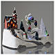 Paisaje de Navidad con música, iglesia, muñeco de nieve y árbol en movmimento 20x30x15 cm s4