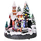 Christmas village illuminated with music and moving carriages 20X19X18 cm s1